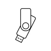 technologie usb pictogram overzicht vector