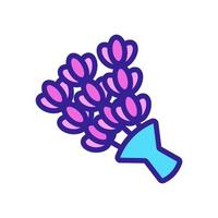 lavendel bloem pictogram vector. geïsoleerde contour symbool illustratie vector