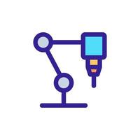 laser lassen snijden pictogram vector. geïsoleerde contour symbool illustratie vector