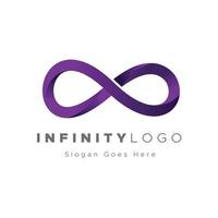 paars oneindig logo sjabloon vector ontwerp