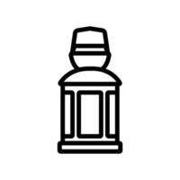 draagbare lamp met beschermende dikke glazen pictogram vectoroverzichtsillustratie vector