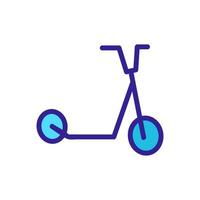 kick scooter sportief vervoer pictogram vector overzicht illustratie