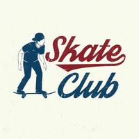 skate club-badge. vectorillustratie. vector