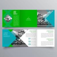 gevouwen brochure sjabloon minimalistisch geometrisch ontwerp voor corporate en business. creatief concept brochure vector sjabloon.