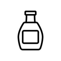 pot met ketchup en label pictogram vector overzicht illustratie