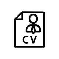 hervatten man pictogram vector. geïsoleerde contour symbool illustratie vector