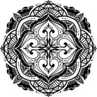 bloemenpatroon in vintage mandala-stijl voor tatoeages, stoffen of decoraties en meer. vectorillustratie. vector