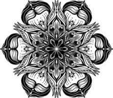 bloemenpatroon in vintage mandala-stijl voor tatoeages, stoffen of decoraties en meer. vectorillustratie. vector