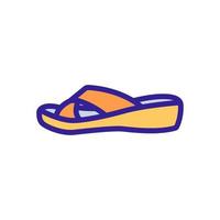 flip flop schoen pictogram vector overzicht illustratie