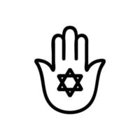 Israël pictogram vector. geïsoleerde contour symbool illustratie vector