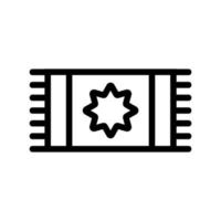 tapijt gebed pictogram vector. geïsoleerde contour symbool illustratie vector
