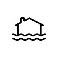 huis verzekering pictogram vector. geïsoleerde contour symbool illustratie vector