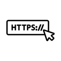 https-protocol vectorvector. geïsoleerde contour symbool illustratie vector