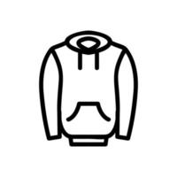 warme hoodie pictogram vector. geïsoleerde contour symbool illustratie vector