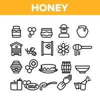 honing product collectie elementen pictogrammen instellen vector