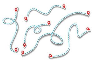 rute locatie symbool illustratie track route weg met schaduw vector