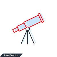 astronomie pictogram logo vectorillustratie. telescoopsymboolsjabloon voor grafische en webdesigncollectie vector