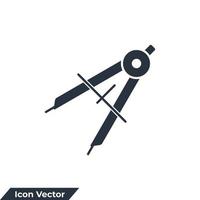 geometrie pictogram logo vectorillustratie. kompassymboolsjabloon voor grafische en webdesigncollectie vector
