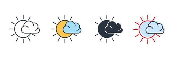 meteorologie pictogram logo vectorillustratie. weersymboolsjabloon voor grafische en webdesigncollectie vector