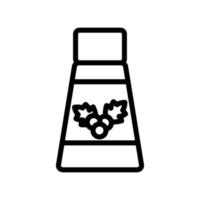 elixer fles meidoorn pictogram vector overzicht illustratie