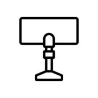 open t2 antenne pictogram vector overzicht illustratie