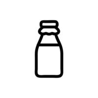 melk fles pictogram vector. geïsoleerde contour symbool illustratie vector
