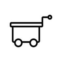 container vracht trolleys pictogram vector overzicht illustratie