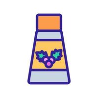 elixer fles meidoorn pictogram vector overzicht illustratie