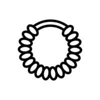 elastiek met geregen kralen pictogram vector overzicht illustratie
