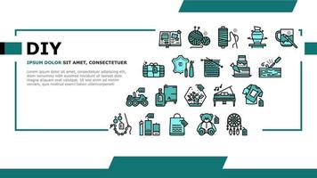 diy ambachten handgemaakte landing header vector