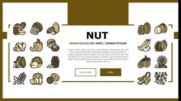 noot heerlijke natuurlijke voeding landing header vector