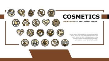 eco cosmetica organische en bio landing header vector