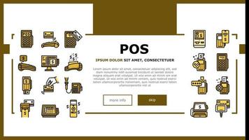 pos terminal apparaat landing header vector