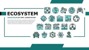 ecosysteem omgeving landing header vector