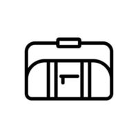 sporttas met lang handvat op schouder pictogram vector overzicht illustratie