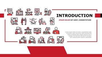 introductie toespraak landing header vector