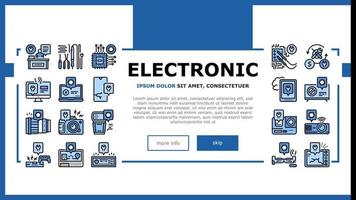 elektronische reparatie landing header vector