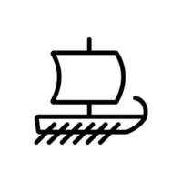 schip pictogram vector. geïsoleerde contour symbool illustratie vector