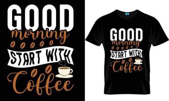 koffie t-shirt ontwerp vector