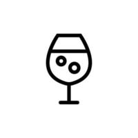 glas wijn pictogram vector. geïsoleerde contour symbool illustratie vector