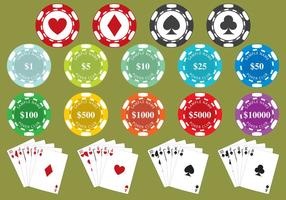 Poker fiches vector