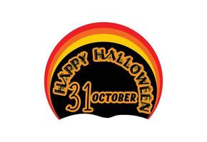 happy halloween 31 oktober logo, banner, t-shirt ontwerpsjabloon vector