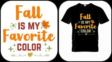herfst is mijn favoriete kleur. herfst seizoen handgeschreven zin. kleurrijke herfst seizoen hand getekende slogan. herfst thema belettering vector zinnen. scrapbooking-elementen voor oogstfeest.