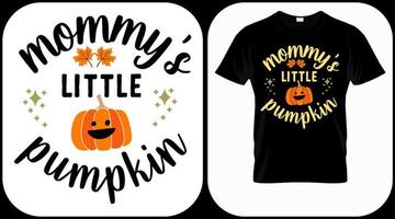 mama's kleine pompoen. herfst seizoen handgeschreven zin. kleurrijke herfst seizoen hand getekende slogan. herfst thema belettering vector zinnen. scrapbooking-elementen voor oogstfeest.