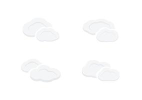 verzameling van cartoon bubble cloud vector op witte achtergrond