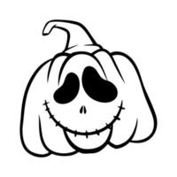 halloween pompoenen jack o lantaarns gezichten. pompoen icoon. enge halloween-pompoen. vector