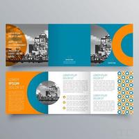 gevouwen brochure sjabloon minimalistisch geometrisch ontwerp voor corporate en business. creatief concept brochure vector sjabloon.