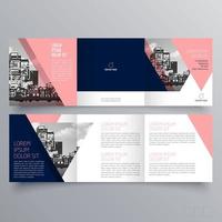 gevouwen brochure sjabloon minimalistisch geometrisch ontwerp voor corporate en business. creatief concept brochure vector sjabloon.