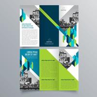 gevouwen brochure sjabloon minimalistisch geometrisch ontwerp voor corporate en business. creatief concept brochure vector sjabloon.