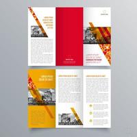 gevouwen brochure sjabloon minimalistisch geometrisch ontwerp voor corporate en business. creatief concept brochure vector sjabloon.